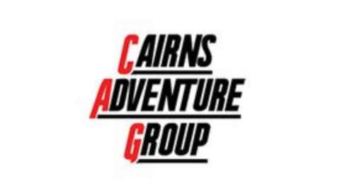 Logo with the text "Cairns Adventure Group" featuring large red initial letters "C," "A," and "G." The design reflects a commitment to sustainable ecotourism.